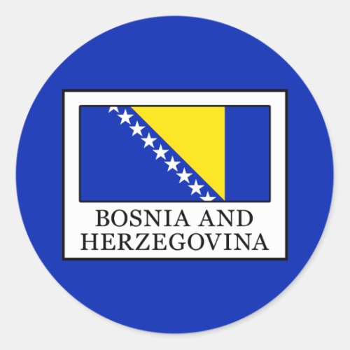 Bosnia and Herzegovina Classic Round Sticker