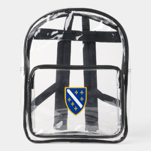 Bosnia and Herzegovina Coat of Arms Car Flag Clear Backpack