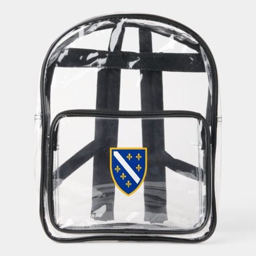 Bosnia and Herzegovina Coat of Arms Car Flag Clear Backpack