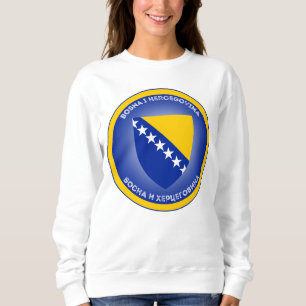 Bosnia and Herzegovina Coat of Arms Circle Shape Sweatshirt