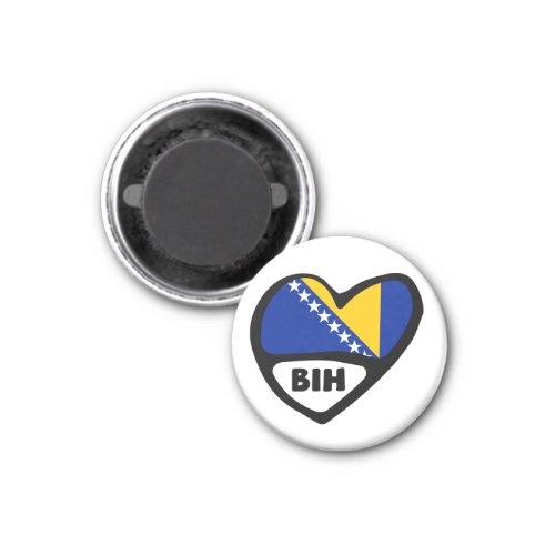 Bosnia and Herzegovina Country Code Flag Heart BIH Magnet