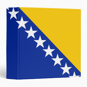 Bosnia and Herzegovina Flag 3 Ring Binder