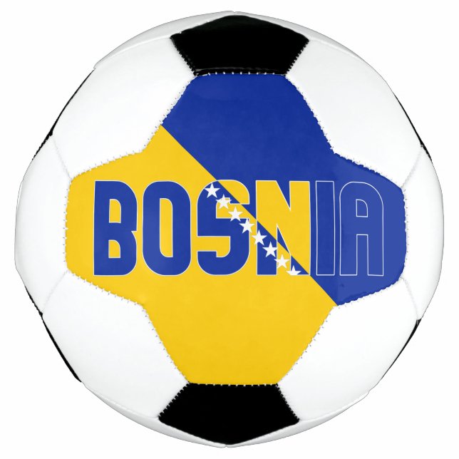 Bosnia and Herzegovina Flag Adorable Patriotic Soccer Ball (Front)