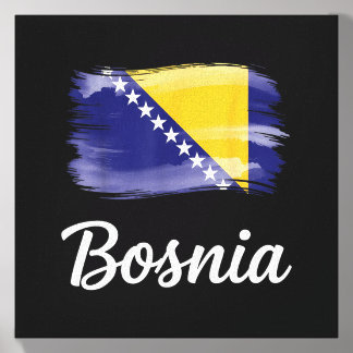 Bosnia And Herzegovina Flag Bosnian Pride Canvas Photo Tile