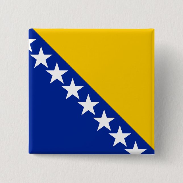 Bosnia and Herzegovina Flag Button (Front)