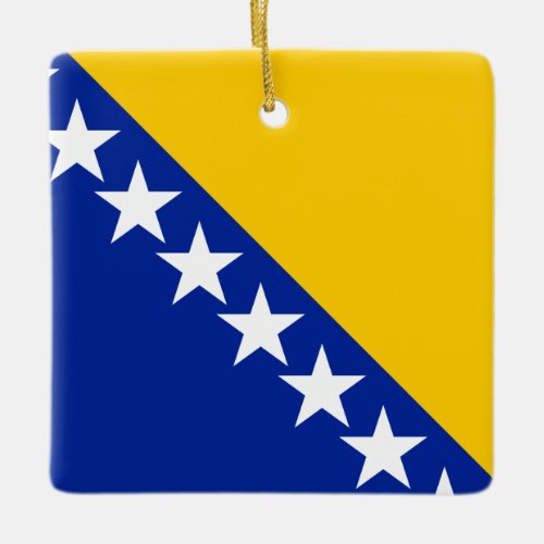 Bosnia and Herzegovina Flag Ceramic Ornament