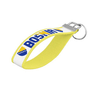 Bosnia and Herzegovina Flag Charming Patriotic Wrist Keychain