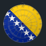 Bosnia and Herzegovina Flag Dart Board<br><div class="desc">Bosnia and Herzegovina Flag</div>