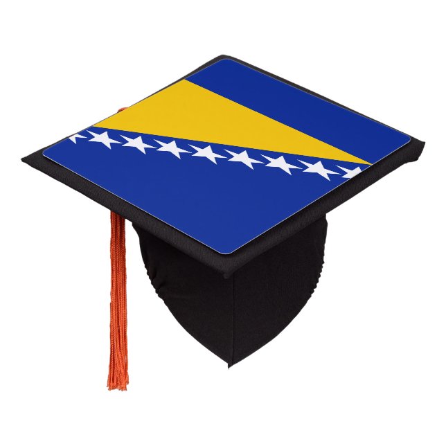 Bosnia and Herzegovina Flag Graduation Cap Topper (Angled)
