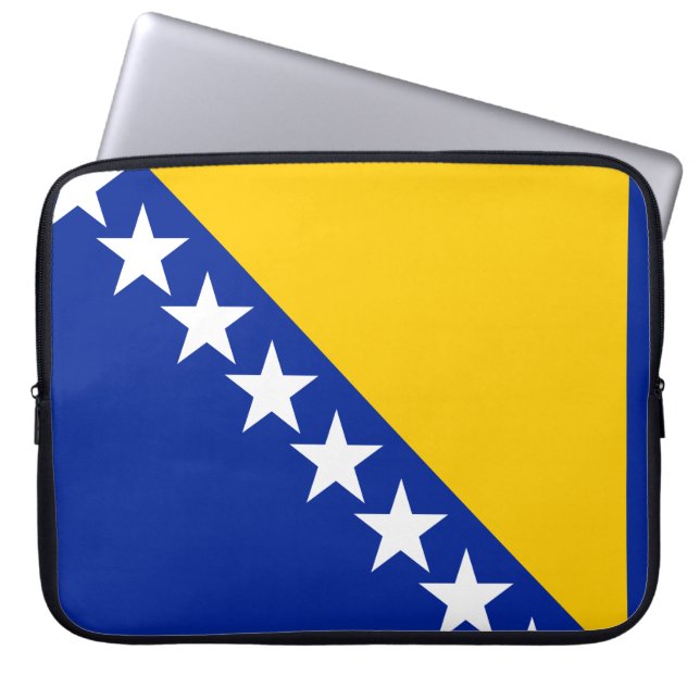 Bosnia and Herzegovina Flag Laptop Sleeve (Front)
