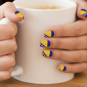 Bosnia and Herzegovina flag Minx Nail Art