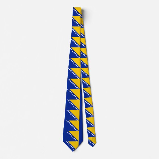 Bosnia and Herzegovina Flag Neck Tie (Front)