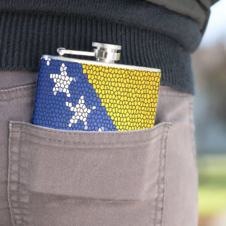 Bosnia and Herzegovina Flag Patriotic Design Flask