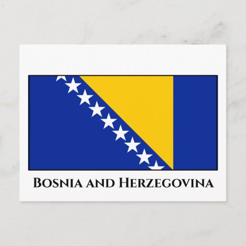 Bosnia and Herzegovina Flag Postcard