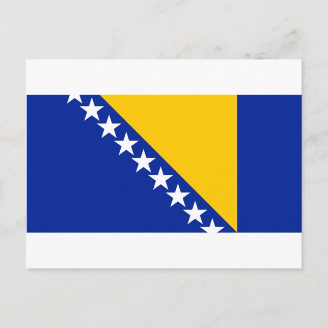 Bosnia and Herzegovina Flag Postcard (Front)
