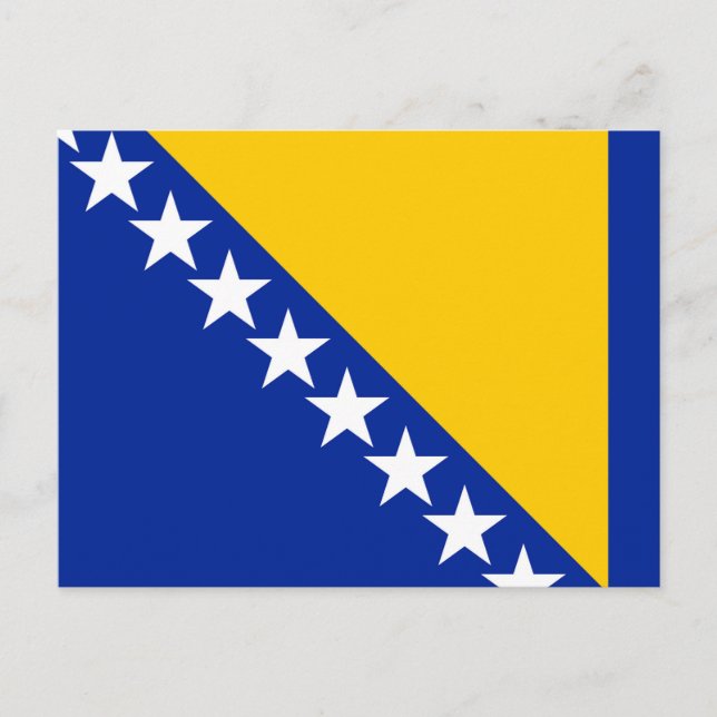 Bosnia and Herzegovina Flag Postcard (Front)