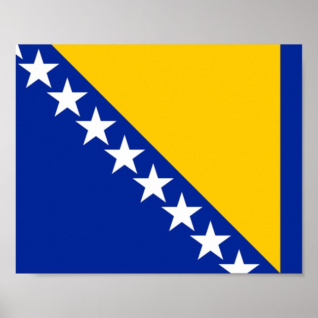 Bosnia and Herzegovina Flag Poster (Front)