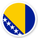 Bosnia And Herzegovina Flag Round Sticker