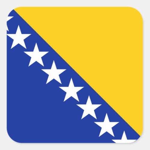 Bosnia and Herzegovina Flag Square Sticker