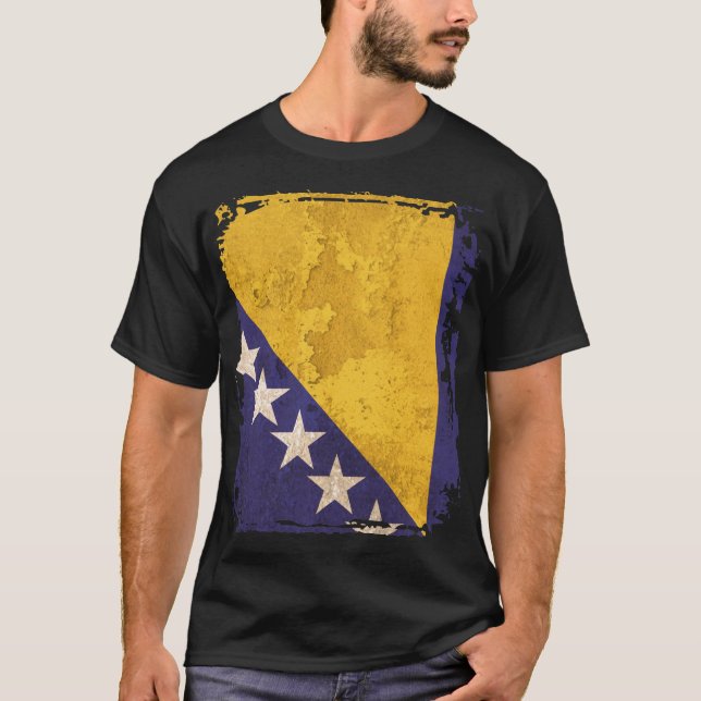 Bosnia and Herzegovina Flag T-Shirt (Front)