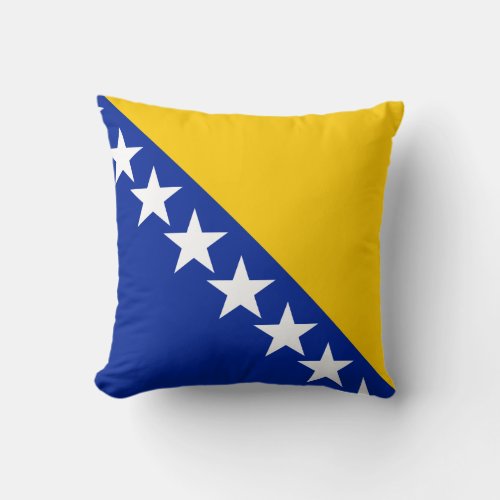 Bosnia and Herzegovina Flag Throw Pillow
