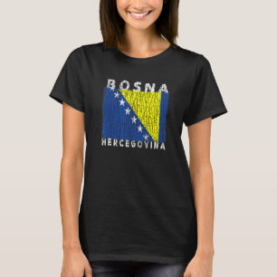 Bosnia and Herzegovina Flag Used Look For Bosnian T-Shirt