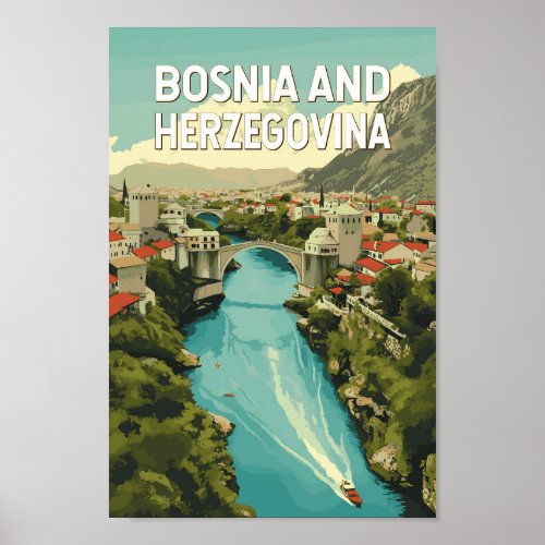 Bosnia and Herzegovina Illustration Travel Art