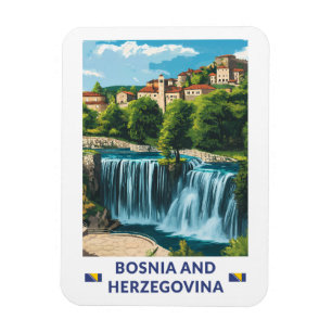 Bosnia and Herzegovina Jajce Illustration Art Magnet