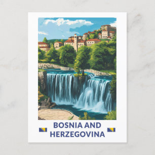 Bosnia and Herzegovina Jajce Illustration Art Postcard
