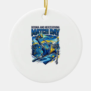 Bosnia and Herzegovina Match Day Skeleton Striker Ceramic Ornament