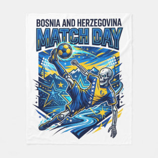 Bosnia and Herzegovina Match Day Skeleton Striker  Fleece Blanket
