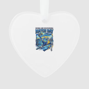 Bosnia and Herzegovina Match Day Skeleton Striker  Ornament