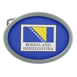 Bosnia and Herzegovina Oval Belt Buckle