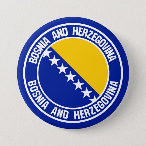 Bosnia and Herzegovina Round Emblem Button
