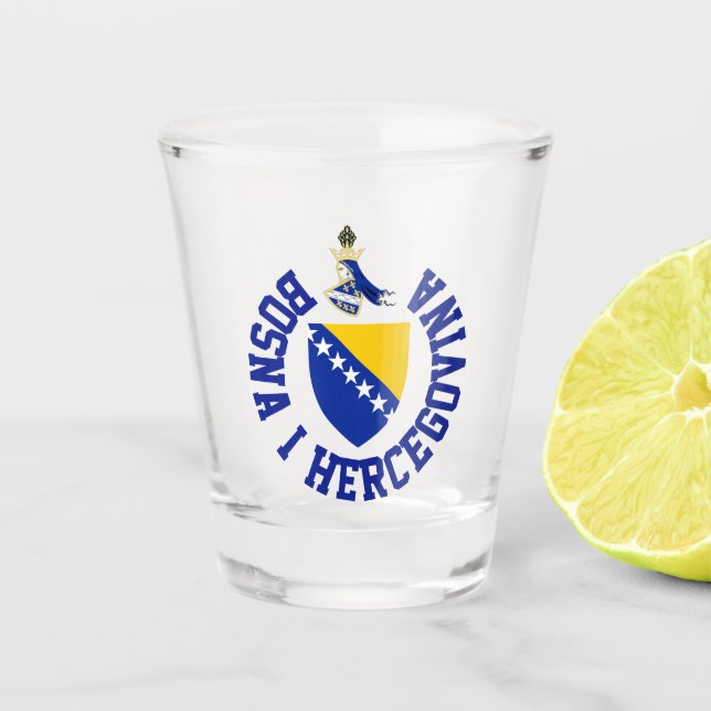 Bosnia and Herzegovina Shot Glass (Front)