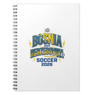 Bosnia and Herzegovina Soccer 2026 Soccer Bold Cou Notebook