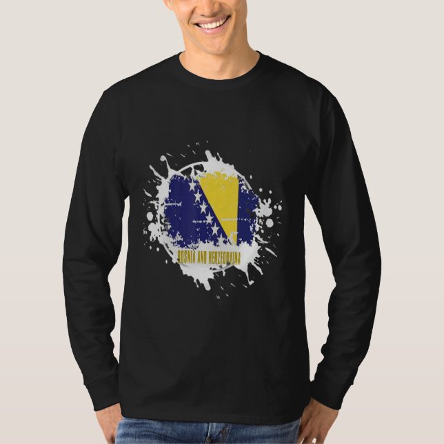 Bosnia And Herzegovina Splash T-Shirt (Front)