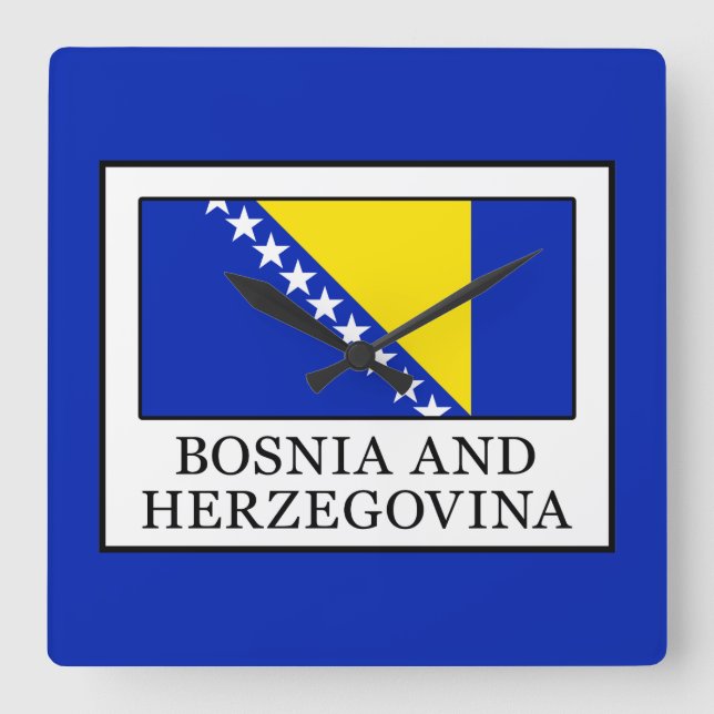 Bosnia and Herzegovina Square Wall Clock (Front)