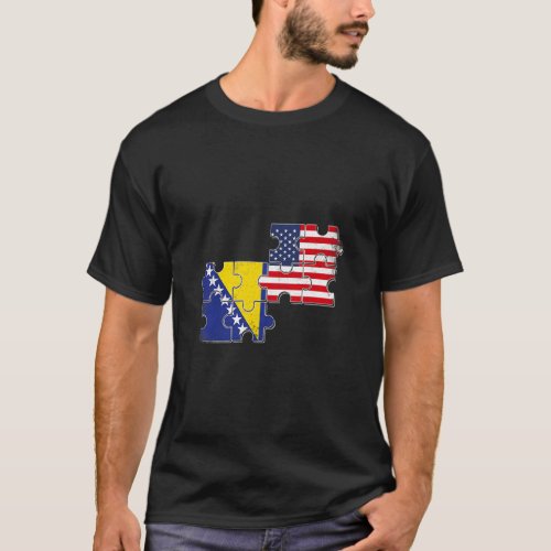 Bosnia And Herzegovina Usa Roots Bosnian American  T_Shirt