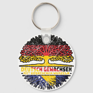 Bosnia Bosnian German Germany Baum Wurzel Keychain