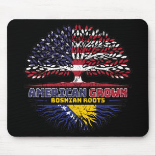Bosnia Bosnian US American USA United States Tree Mouse Pad