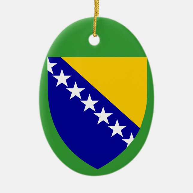 BOSNIA*- Ceramic Christmas Ornament (Front)