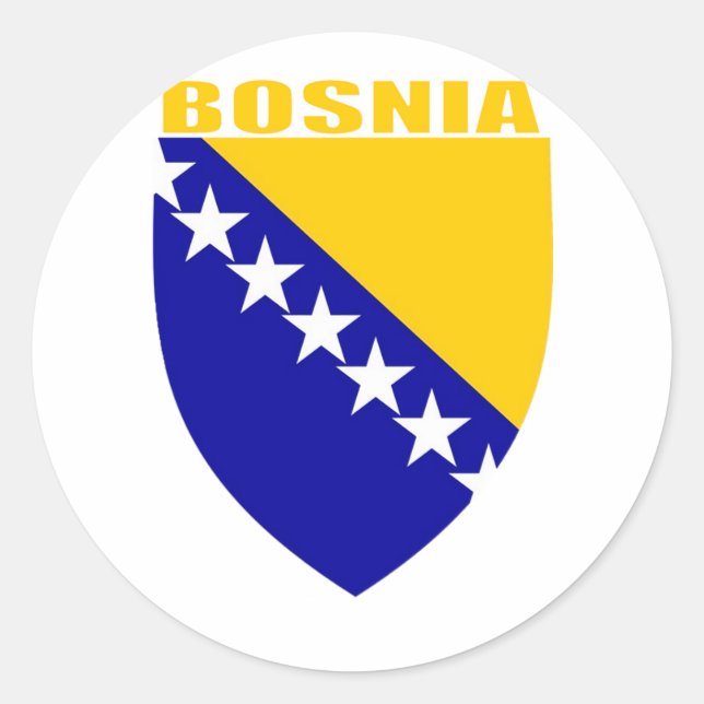 Bosnia Coat of Arms Classic Round Sticker (Front)
