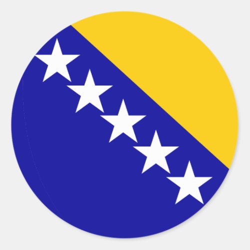 bosnia emblem classic round sticker