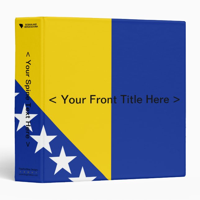 Bosnia Flag Binder (Front/Spine)