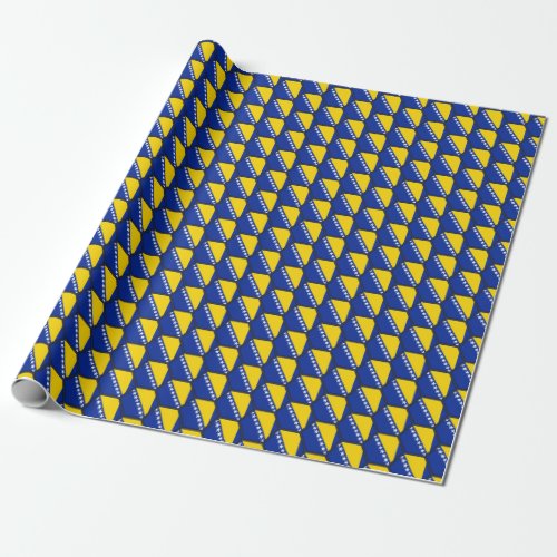 Bosnia Flag Honeycomb Wrapping Paper