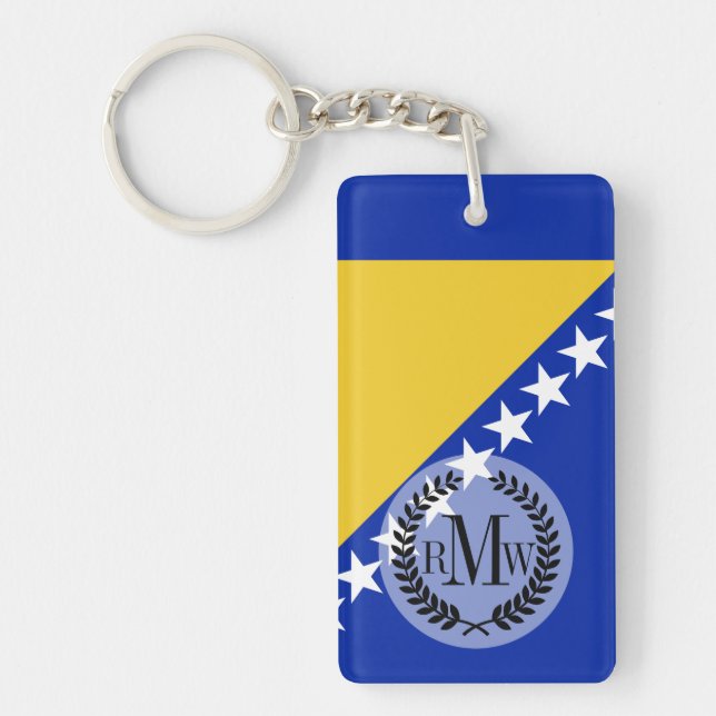 Bosnia Flag Keychain (Front)