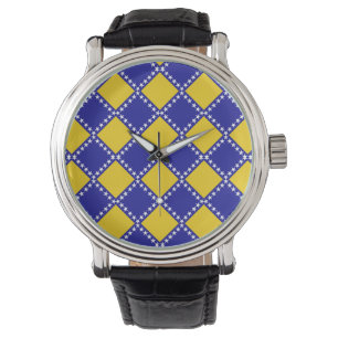 Bosnia flag pattern watch