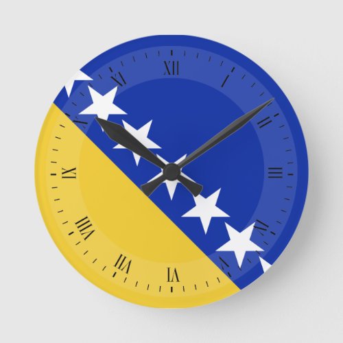 Bosnia Flag Round Clock