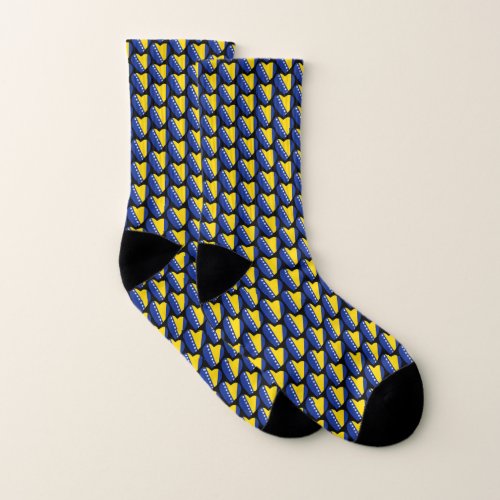 Bosnia_H Flag Hearts Socks